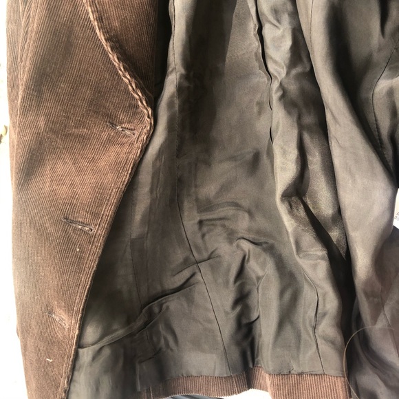 Zara Basic Chocolate Brown Corduroy Classic Blazer - Picture 13 of 16